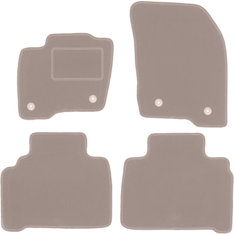 Beige Veloursmatten für: Ford Edge MK2 SUV (2014-)