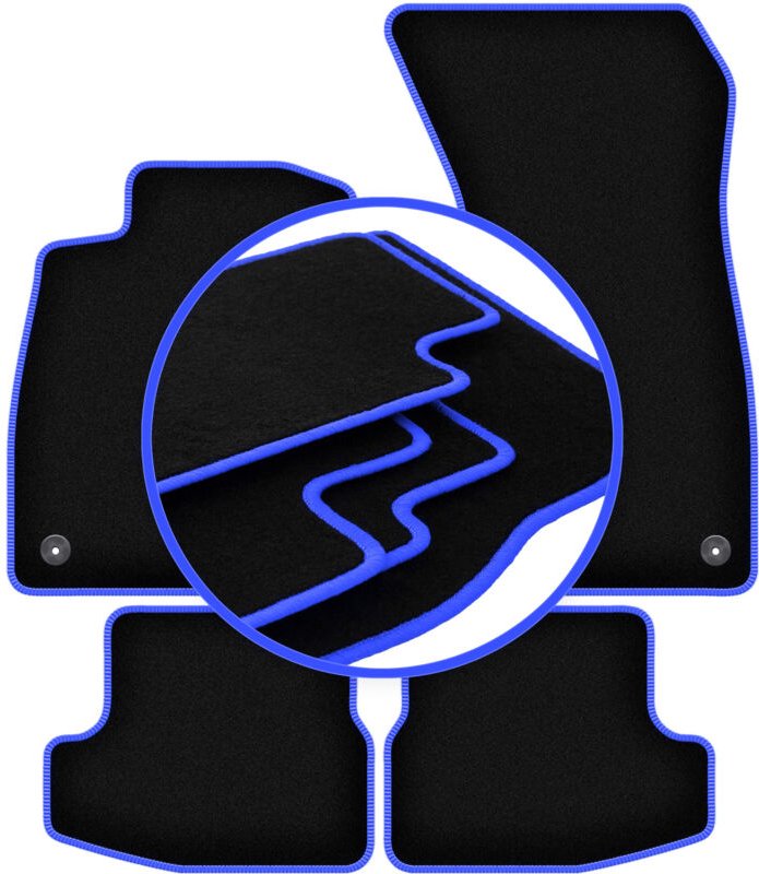 CARLUX-BLUE Autofußmatten für: Audi A5 F57 Cabrio (2020-2022)