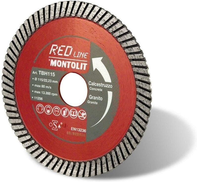 Diamantscheibe 115 Mm Fž£r Beton Und Granit Montolit Turmont Tbh115