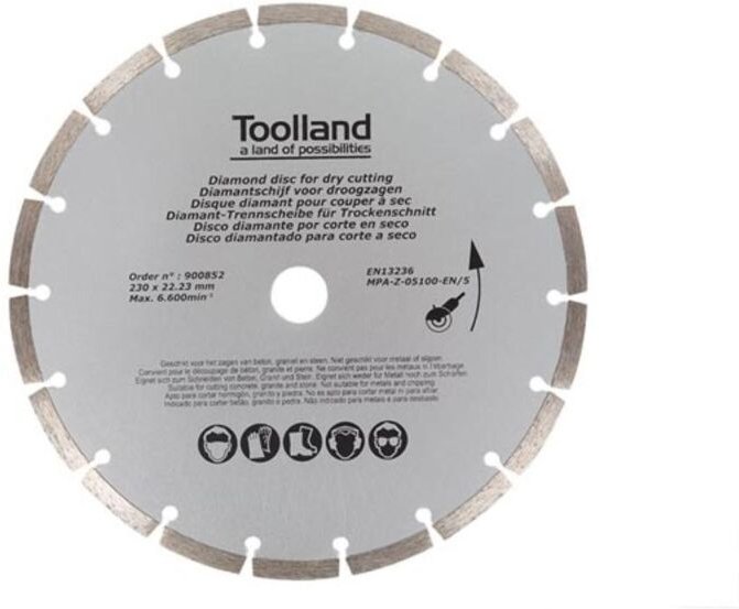 Toolland - diamant-trennscheibe - 230 mm - segmentiert