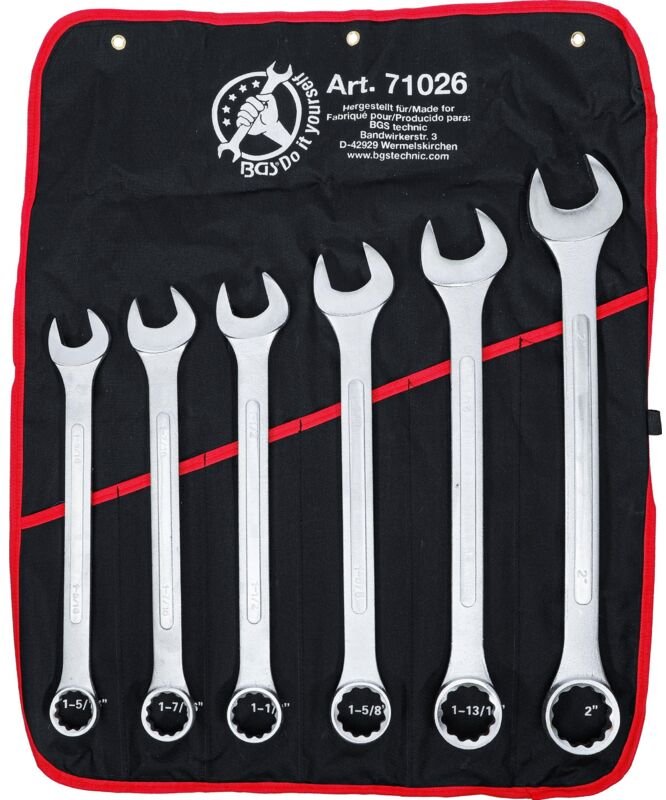 Bgs Technic - Maul-Ringschlüssel-Satz xxl Zollgrößen sw 1.5/16' - 2' 6-tlg.