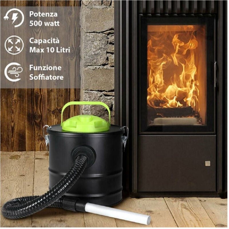 Trade Shop - ASPIRACENERE ELECTRIC 500W CAPACITY SERBATOR 10LT ASPIRAPOLVER CENERE 4887 -