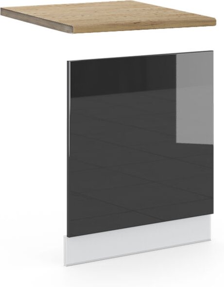 Vicco - Frontblende Fame-Line, Anthrazit Hochglanz, 60 cm , ap Eiche