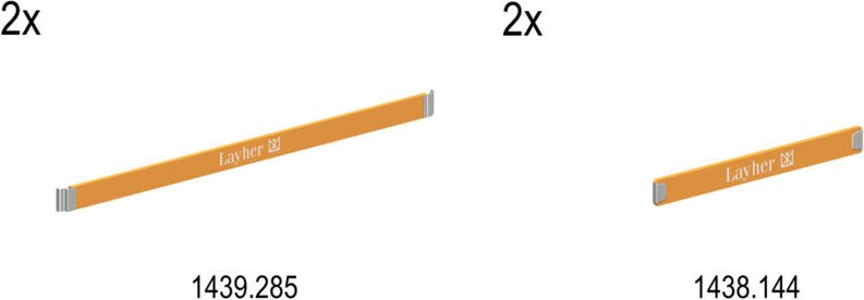 Layher Nachrüstset P2 für Gerüst Uni Breit 1402.101