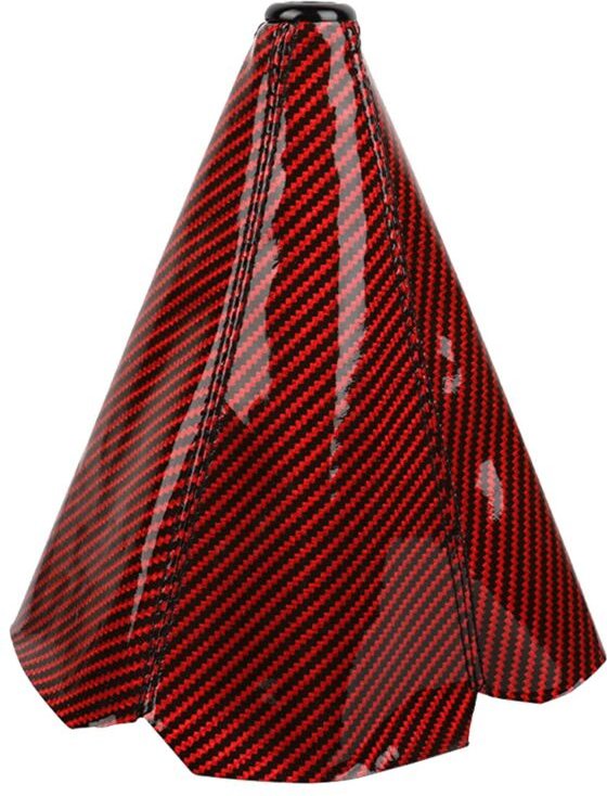 Thumbnail - Tlily - Carbon Fiber Red Shift Boot Stich Abdeckung Für Getriebe Abdeckung Shifter Schaltknauf mt at