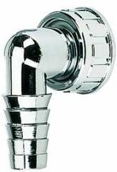 Winkelschlauchtülle, verchromt, 1', 140173 - Dallmer