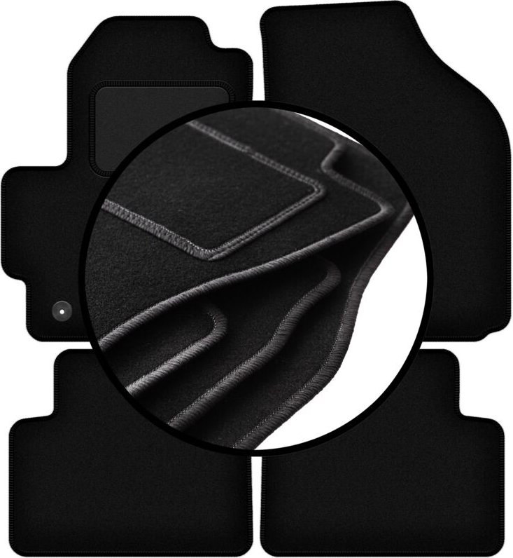 Komplettset Veloursmatten für: Chevrolet Matiz Fließheck (2004-2009)