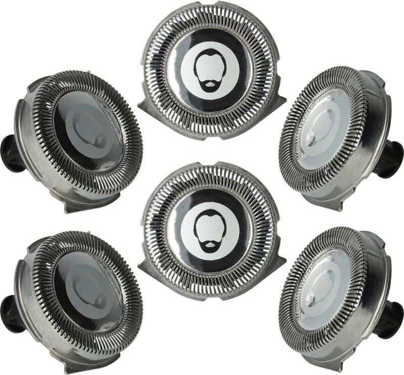 6x Ersatz-Scherköpfe kompatibel mit Philips RQ1160XCC, RQ1165X, RQ1160CC, RQ1170, RQ1160, RQ1160X, RQ1170X Elektrorasier...