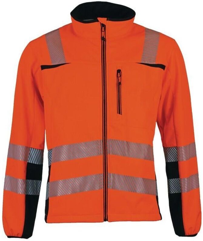 Warnschutz-Softshelljacke Prevent® Trendline orange / schwarz Größe xl - PTW-SN/XL/68 - Asatex