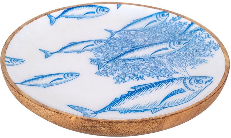 Signes Grimalt - Große Fischtellerboxen und Tabletts Runder blauer Teller – 3 x 22 x 22 cm