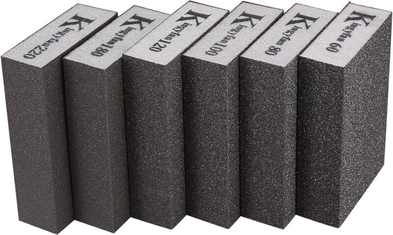 Bluedeer - 6 pcs Schleifschwamm,grob/mittel/fein/superfein 6 Verschiedene Spezifikationen Schleifpads Sortiment für Holz...