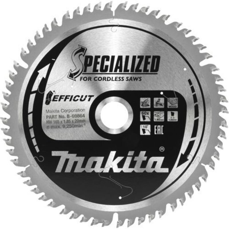 Efficut Sägeblatt 165x20 mm, 60 Zähne - Makita