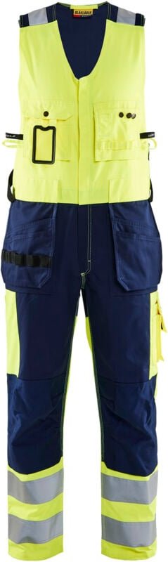 Ärmelloser Hochsichtbarkeits-Arbeitsanzug 2653 - Neon Gelb/Navy 38