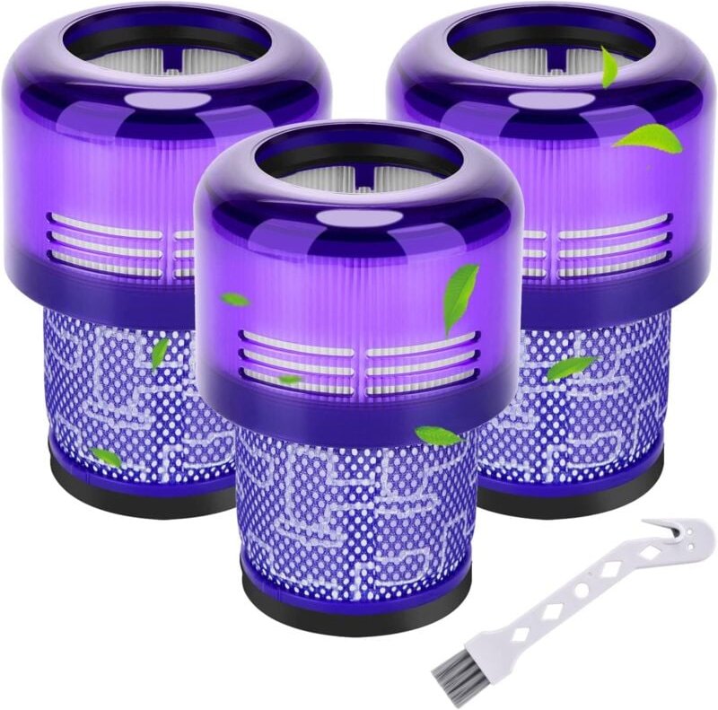 3er-Pack Filter für Dyson V11 V15 SV14 SV17 SV22 Absolute Animal Extra Pro Detect Torque Drive Akku-Staubsauger, waschba...