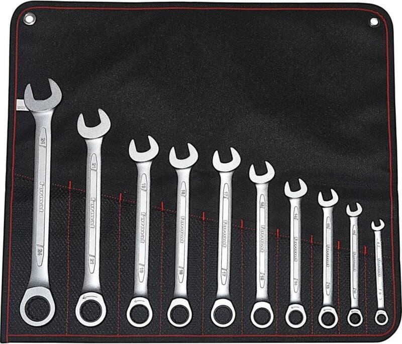 Ratschenschlüssel-Satz gerade 10-teilig. sw 8-24mm - Format