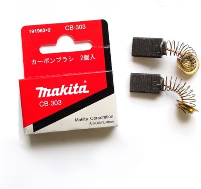 Satz von 2 Kohlebürsten cb 303 für Markenwerkzeug Makita 191963-2