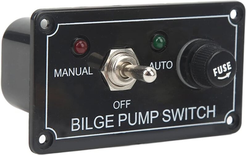 Ej.life - Marine-Bilgenpumpenschalter, Bilgenpumpen-Schalterfenster, Wipp-Kippschalter-Panel Bilgenpumpe Auto Off Manual...