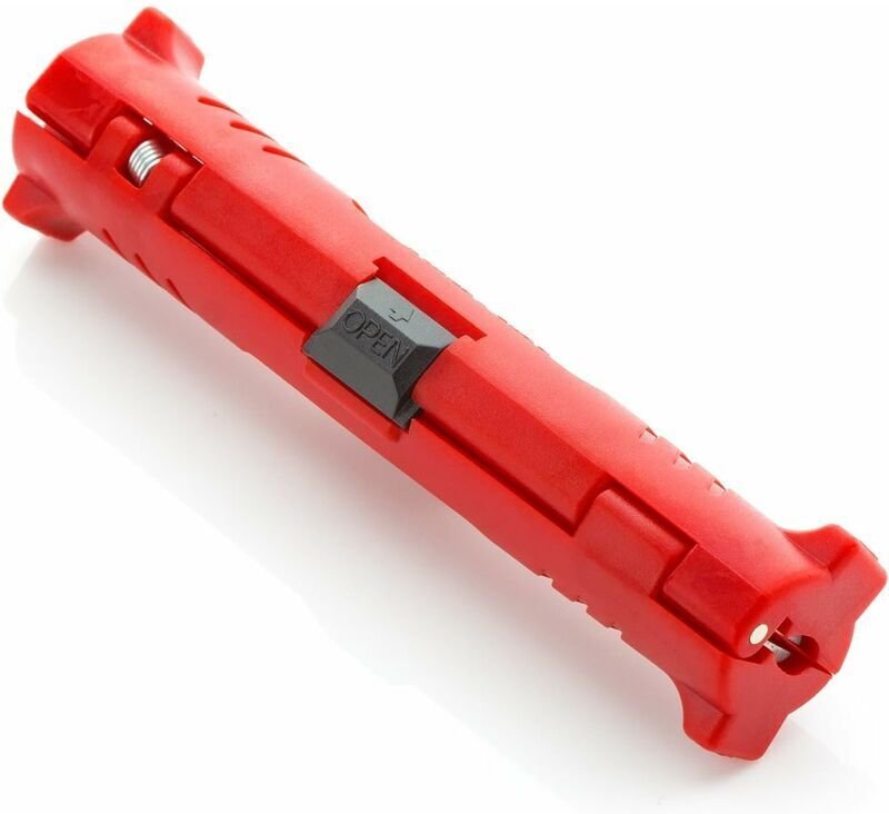 Neige - Universal-Koaxialkabel-Abisolierzange für alle Sat-Antennenkabel, Antennenkabel-Werkzeug, Rot, 1 Stück