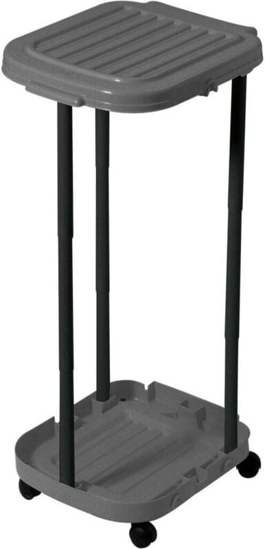 Tontarelli - Müllsackhalter Zappy mit Rollen schwarz-anthrazit Müllsackständer Müllbeutelhalter