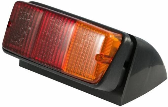 Rechtes Rücklicht 3 Funktionen 162x70 mm geneigter Sockel