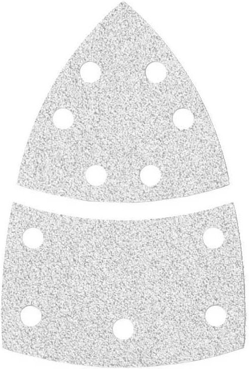 Shark Klett-Schleifblätter, 93 / 62 x 102 mm, 11-Loch, f. Deltaschleifer, Normalkorund (50 Stk.) K240 - Miotools