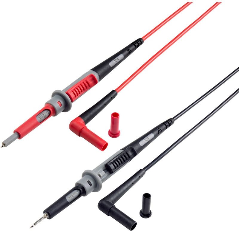 Voltcraft - MS-4PS Sicherheits-Messleitung 4 mm Sicherheits-Stecker Prüfspitze 1.00 m Schwarz, Rot 1 s