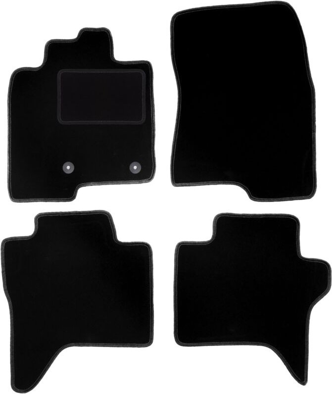 Schwarze Veloursmatten für: Mitsubishi Pajero IV lang (2006-2018)