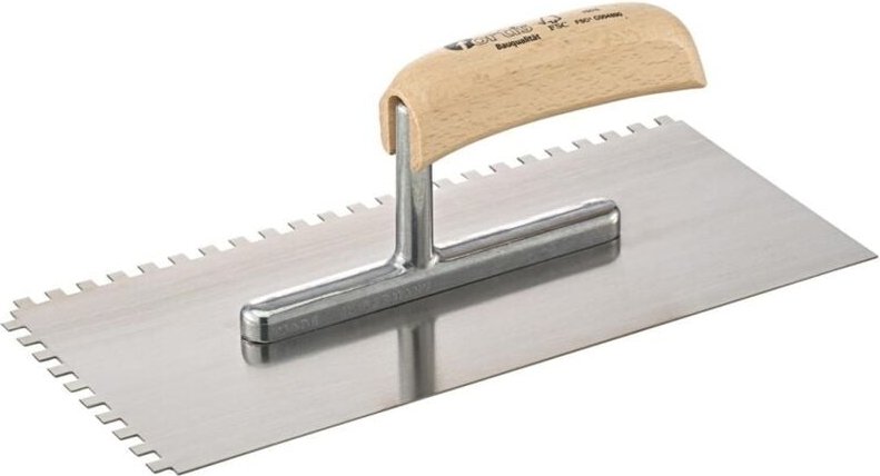 Fortis Glättekelle 280x130mm gezahnt 6x6mm