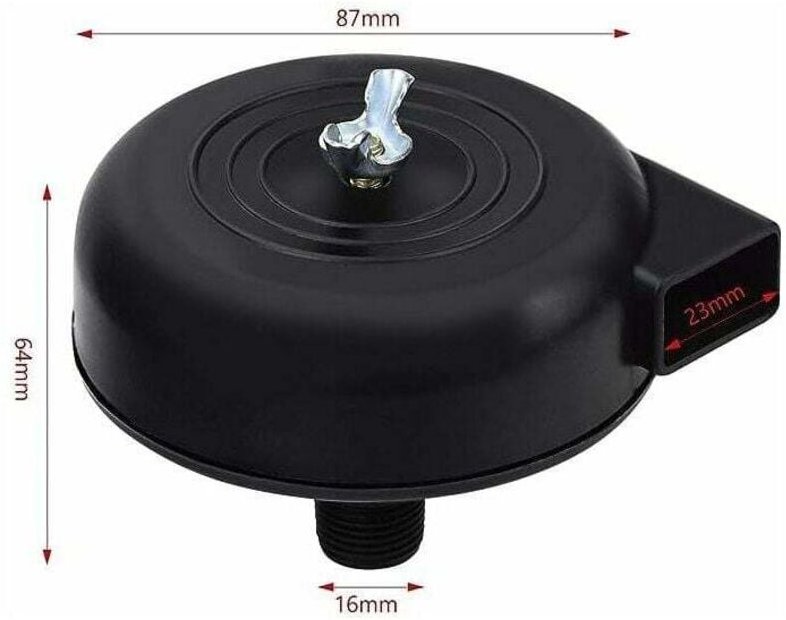 Ulisem Luftkompressor-Filterschalldämpfer, 3/8 Zoll Gewinde, 16 mm, Luftkompressorteile.Gu.B/bon