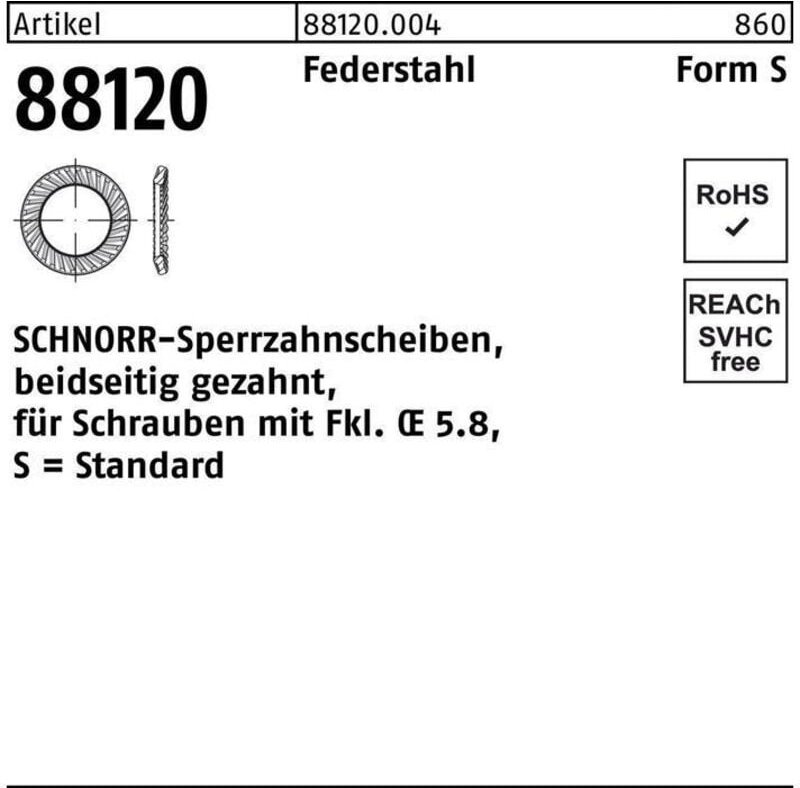 Thumbnail - Sperrzahnscheibe R 88120 beidseitig gezahnt S24 x36 x1,8 Federstahl