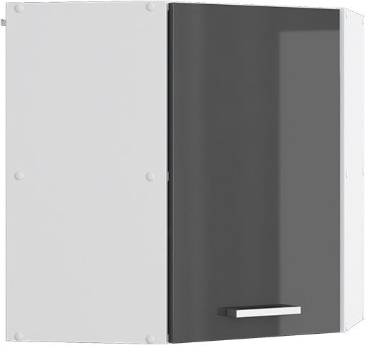 Vicco - Eckhängeschrank R-Line, Anthrazit Hochglanz, 57 cm
