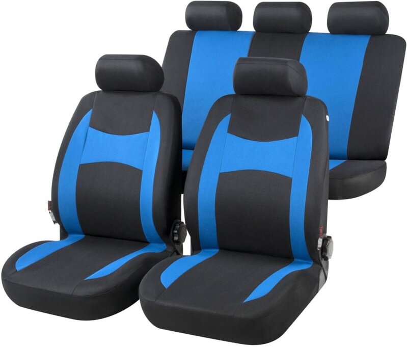 Autositzbezug Fairmont, PKW-Schonbezüge Komplettset schwarz/blau