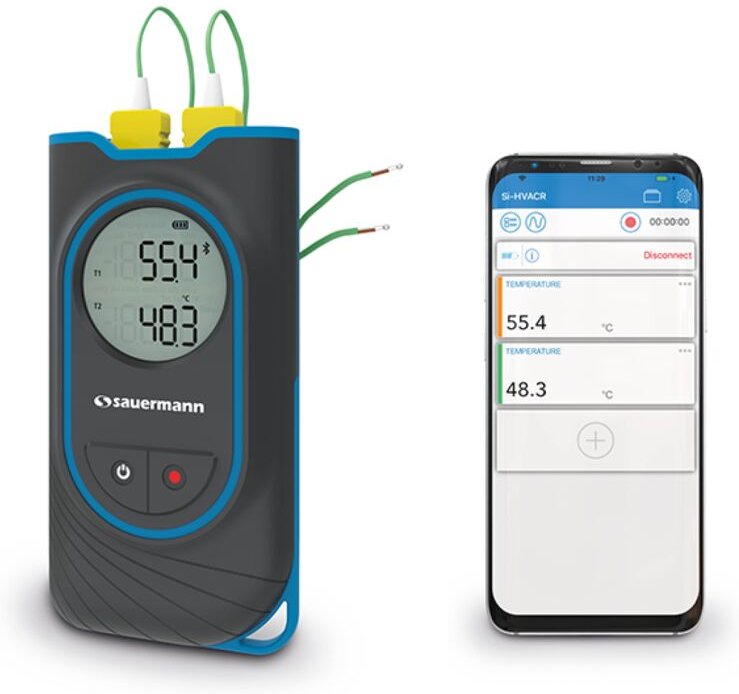 Sauermann - Si TT3 Thermometer mit zwei Sensoren k Thermoelement-Temperatur