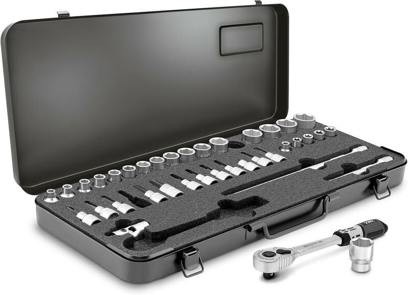 Steckschlüssel-Satz, 12-kt., 39-tlg., 10 mm (3/8'): 6-22 m