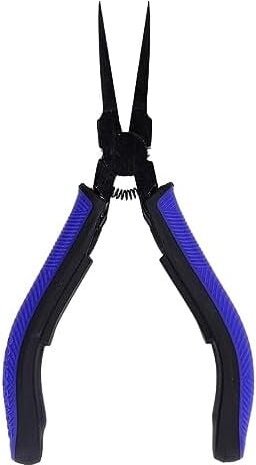 Flachzange, Spitzzange mit großer Reichweite, Backe aus Karbonstahl, TPR-Griff, Zange zur Schmuckherstellung, Flachzange...