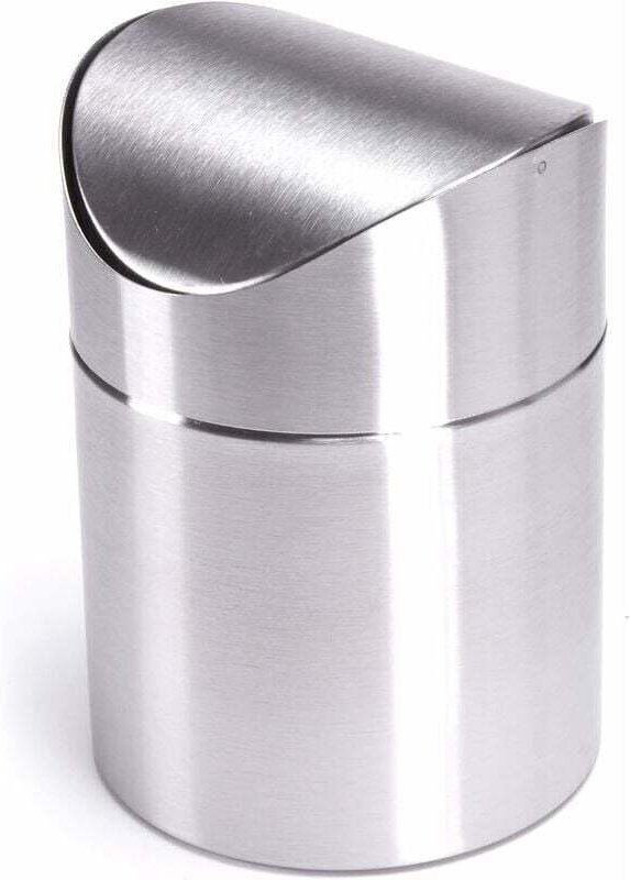 Candyse Tisch-Mülleimer Tisch-Mülleimer Mülleimer Küchen-Mülleimer Kosmetik-Mülleimer Stahl-Schwingdeckel