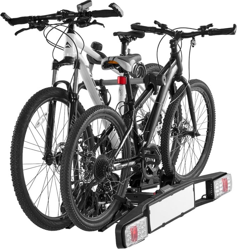 Fahrradträger, zusammenklappbarer und abschließbarer Fahrradträger, passend für 5-cm-Empfänger, transportiert 2 Fahrräde...