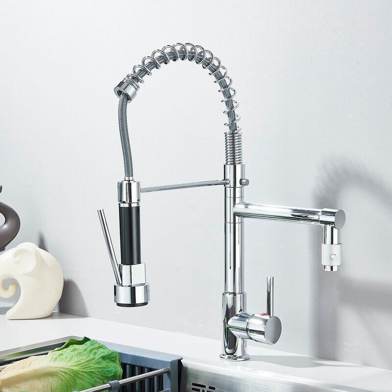 Suguword - Küchenarmatur Ausziehbare Brause Edelstahl Spüle Wasserhahn Mischbatterie