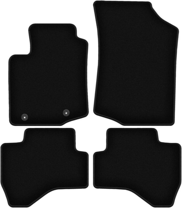 BASIC schwarze Veloursmatten für: Toyota Aygo II Fließheck (2014-)