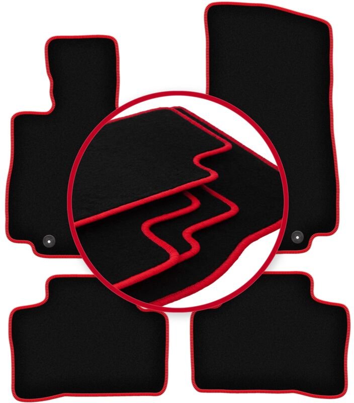 CARLUX-RED Autofußmatten für: Mercedes GLC X253 SUV (2015-)