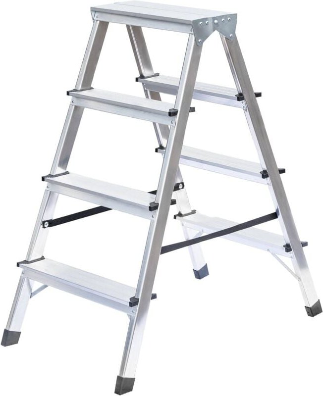 Thumbnail - Günzburger - Steigtechnik Haushaltsleiter beidseitig begehbar 2x5 Stufen - 011165