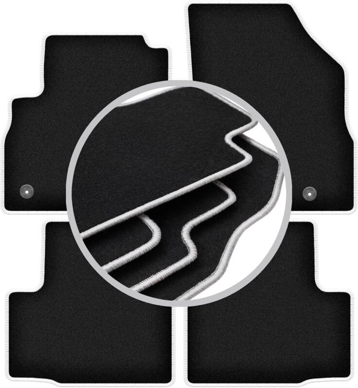 CARLUX-SILVER Autofußmatten für: Opel Astra K Limousine, Schrägheck, Kombi (2015-)