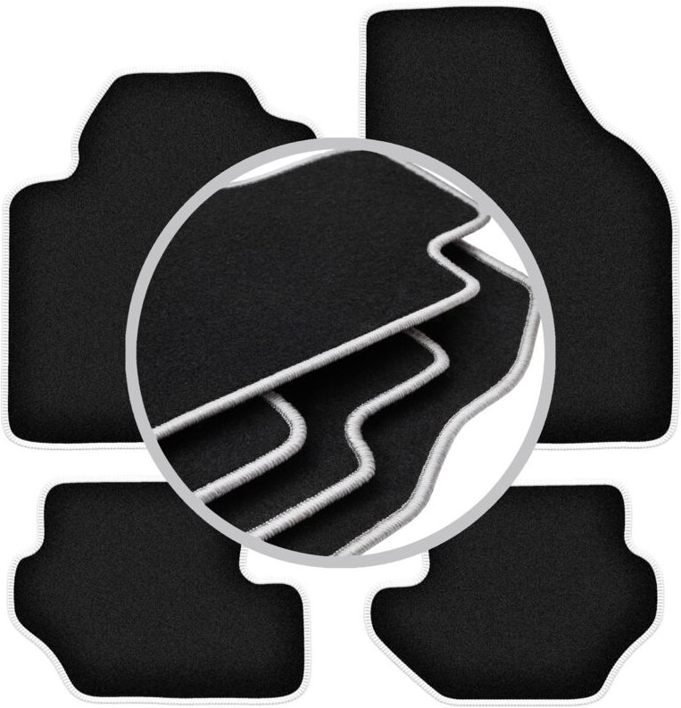 CARLUX-SILVER Autofußmatten für: Ford Fiesta MK3 Fließheck (1989-1996)