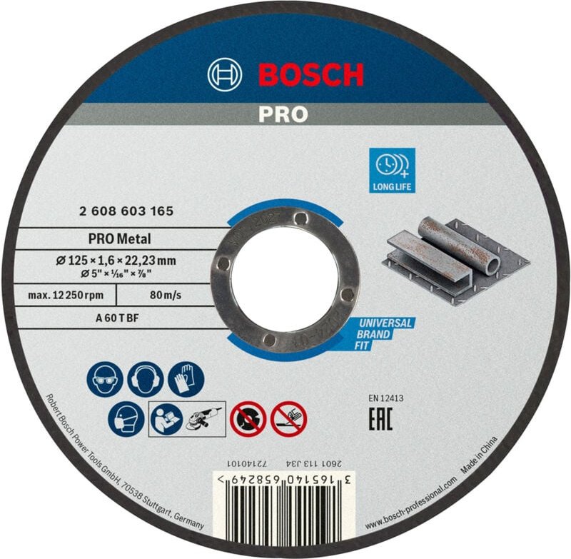 Pro Metal Trennscheibe 125 x 1,6 x 22,23 mm - 2608603165 - Bosch