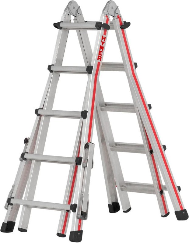 Hymer Teleskopleiter 4x5 Sprossen AH 5,60m