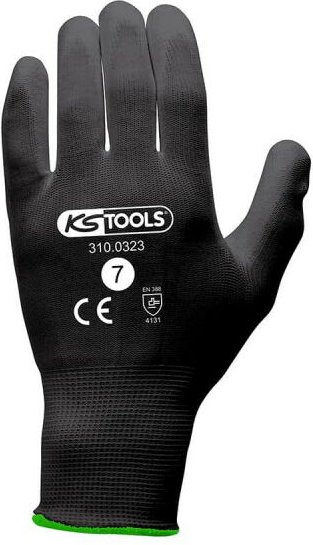Thumbnail - Box mit 12 Paar KS TOOLS Handschuhen - Mikrofasern - Schwarz - Größe S - 310.0323