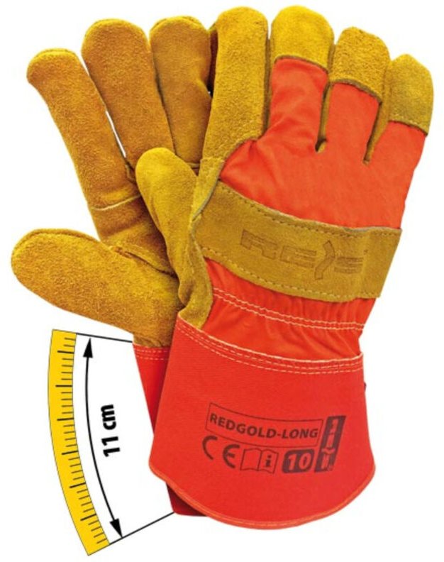 Leder-Arbeitshandschuhe mit Fleecefütterung