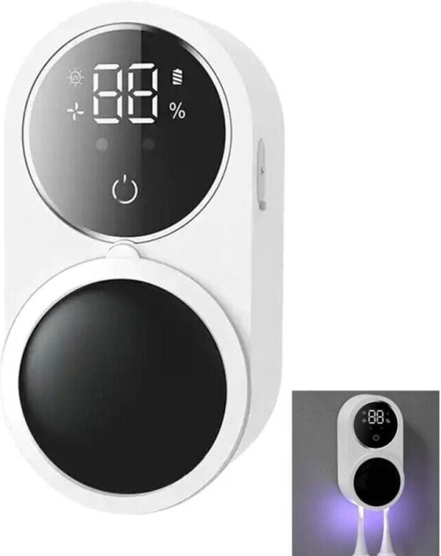 Zahnbürstendesinfektionsmittel, Zahnbürstenhalter mit UV-Sterilisation, wandmontierter Zahnbürstenhalter mit Sterilisati...