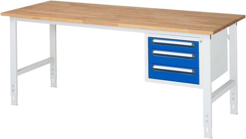 Rau Arbeitstisch Tom höhenverstellbar KM04, B2000xT800xH760-1080mm, B-Platte-25mm