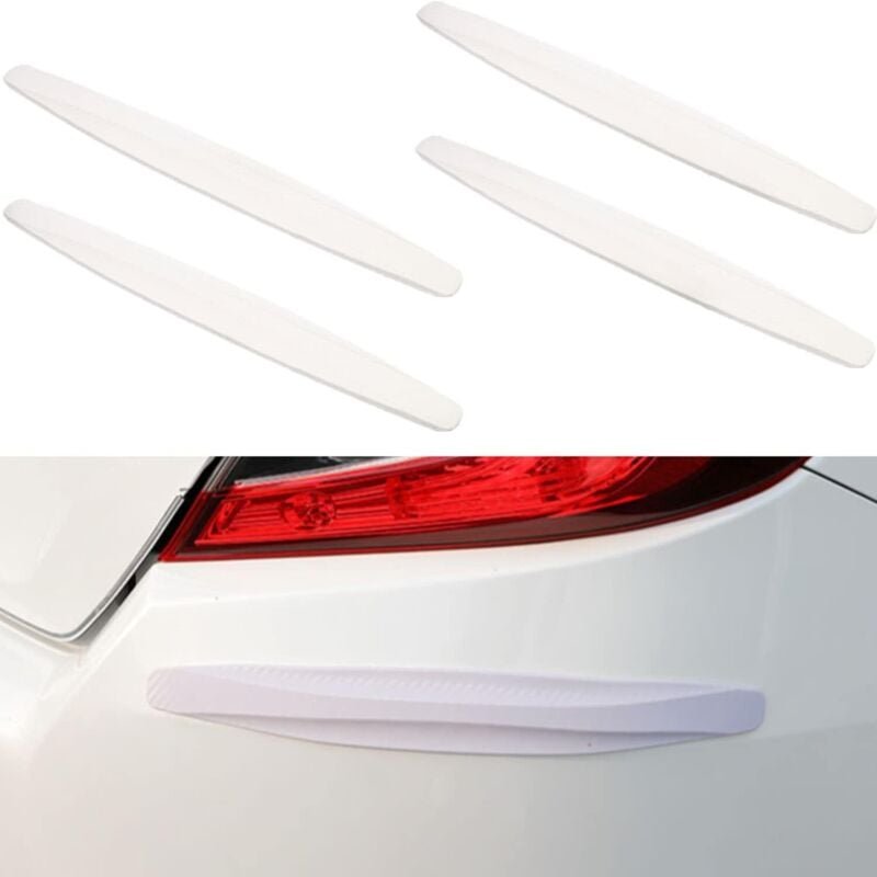 Thumbnail - 4 Stück flexibler Stoßstangenschutz, universeller Autoaufkleberstreifen (weiß)